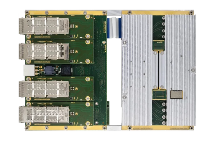 Bottom view Angled view of KRC-4100 evaluation carrier without module.