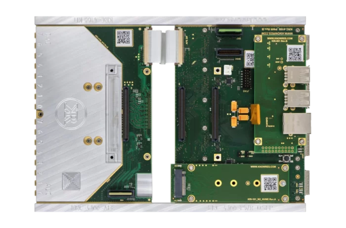 Top view of KRC-4100 evaluation carrier without KRM-4 module.