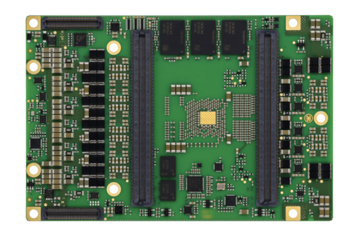 Bottom view of Knowledge Resources' KRM-10A9W027 RFSoM featuring Altera Agilex 9 AGRW027 Direct RF FPGA