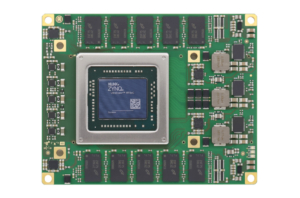 Overhead view of KRM-6ZU49DR FPGA module featuring the AMD RFSoC GEN3 Ultrascale+ series