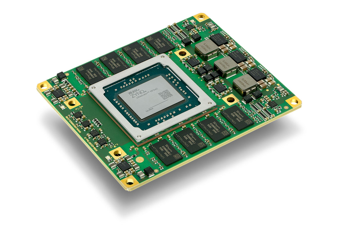 The KRM-4ZUxxDR module features the AMD RFSoC Ultrascale+ series
