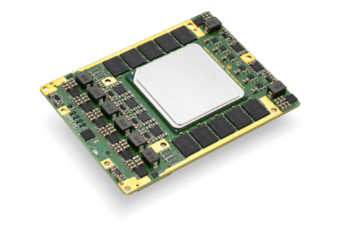 Angled view of KRM-10S10RF RFSoC featuring Intel Stratix 10 Direct RF FPGA